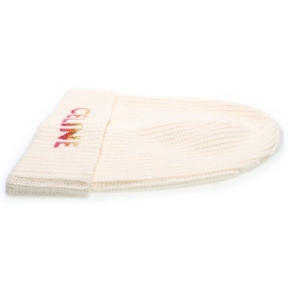 Celine 22 AW Gradient Logo Embroidered Beanie Knit Hat 2 A07 Z666 Q White main image 5